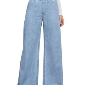 Women's High-Waisted Wide-Leg Jeans, Casual Denim Pants