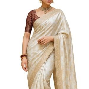 D V ENTERPRISE Women's Pure Original Kanjivaram Zari weaving silk Royal Rajwadi Kalamkari kanchipuram desinger Saree With Blouse piece for Wedding