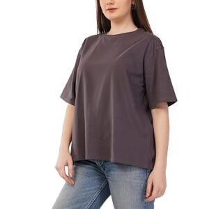 Casual Oversized Cotton T-Shirt, Short Sleeve, Loose Fit
