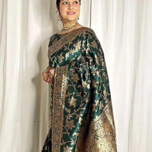 Sugathari Women's Pure Kanjivaram Silk Saree Banarasi Silk Saree With Blouse Piece (SAM PARI S-7)