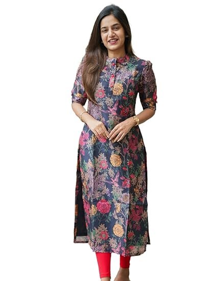Sun Fashion And Lifestyle Women's Chanderi Stitched Printed Kurta for Women - Image 3
