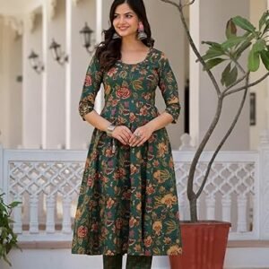 FABNEX Cotton Blend Women Kurta Set