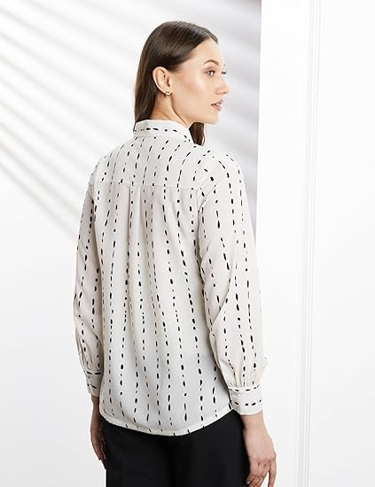 Symbol Premium Women's All Over Print Bow-Tie Top (Regular Fit | Desk-to-Dinner) - Image 3