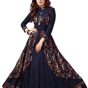 madhuram textiles Women Rayon A-Line Long Kurti(M-2082)