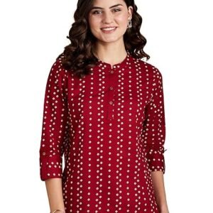 Amazon Brand - Myx Women's Cotton Regular Fit Casual Kurti