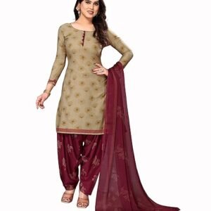 Yashika Women's Crepe Printed Unstitched Salwar Suit Dress Material With Dupatta(NEW-RINKY CHIKU)
